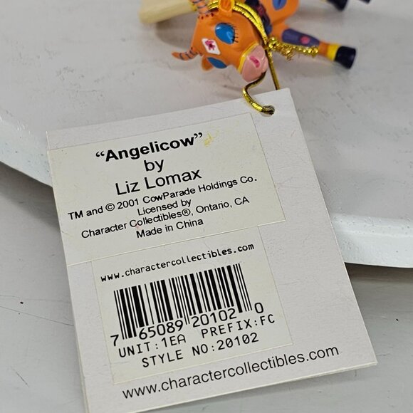 Cow Parade Mini Cow Angelicow By Liz Lomax #20102 *REPAIRED* - Picture 6 of 9
